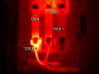 Infrared Inspection of Over Heated Disconnect Fuses
